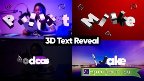 Videohive - 3D Text Logo Reveal - 59097350 - Project for After Effects