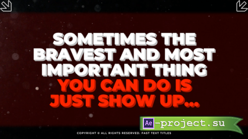 Videohive - Fast Text Titles | AE - 59095894 - Project for After Effects