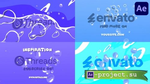 Videohive - Sea Waves And Bubbles Logo for After Effects - 59026544 - Project for After Effects