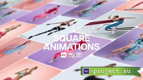 Videohive - 3D Camera Square Animations - 59107896 - Project for After Effects