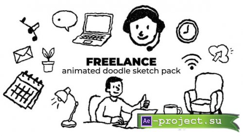 Videohive - Freelance - Animated Doodle Sketch Pack - 59109496 - Project for After Effects