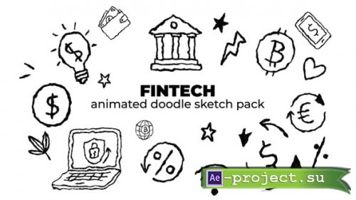 Videohive - Fintech - Animated Doodle Sketch Pack - 59109210 - Project for After Effects