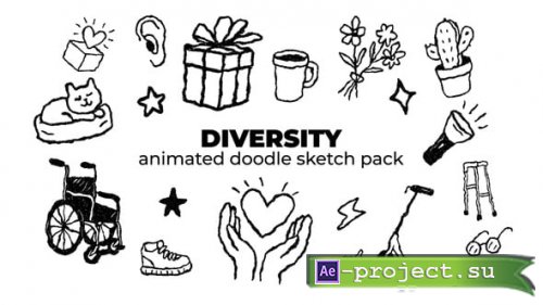 Videohive - Diversity - Animated Doodle Sketch Pack - 59108514 - Project for After Effects