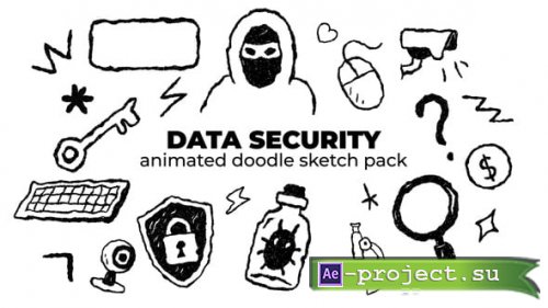 Videohive - Data Security - Animated Doodle Sketch Pack - 59108413 - Project for After Effects