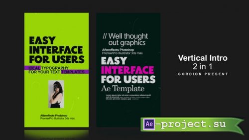 Videohive - Vertical Intro 2 in 1 - 59114192 - Project for After Effects