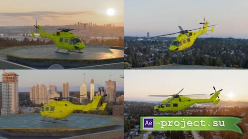 Videohive - 3D Helicopter Mockup Animation - 59121041 - Project for After Effects