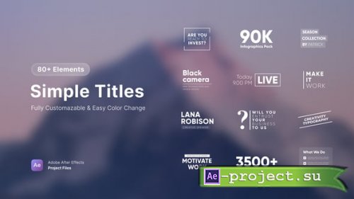 Videohive - Simple Titles - 58456092 - Project for After Effects