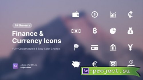 Videohive - Finance & Currency Icons - 59095624 - Project for After Effects
