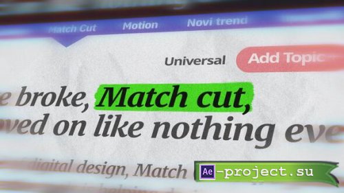 Videohive - Match Cut Universal - 59112852 - Project for After Effects