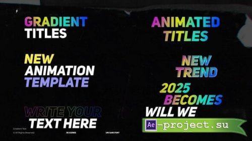 Videohive - Gradient Text | After Effects - 59158174 - Project for After Effects
