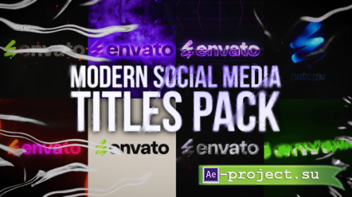 Videohive - 8 Modern Social Media Titles Pack - 59145314 - Project for After Effects