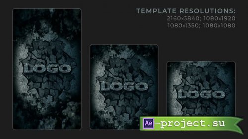 Videohive - Breaking a Stone Wall |Vertical Rock Logo - 58776053 - Project for After Effects