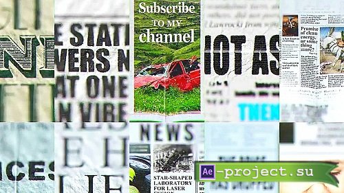 MA Vertical Newspaper Stories 3612145 - Project for After Effects