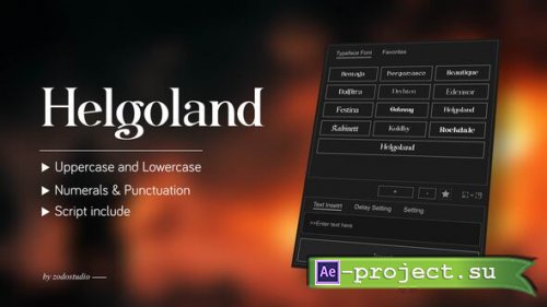 Videohive - Animated Typeface - Helgoland - 59193517 - Project for After Effects