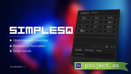 Videohive - Animated Typeface - SimpleSquare - 59193657 - Project for After Effects