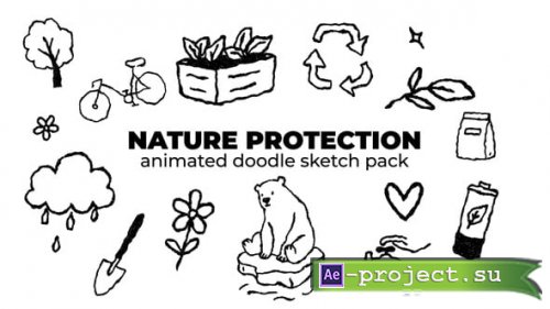 Videohive - Nature Protection - Animated Doodle Sketch Pack - 59190024 - Project for After Effects