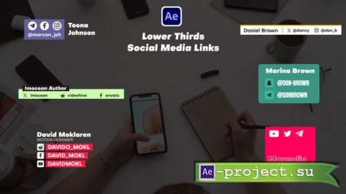 Videohive - Lower Thirds - Social Media Links - 59209863 - Project for After Effects