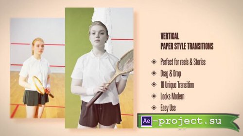 Vertical Paper Transitions - 59206236 - Project for After Effects