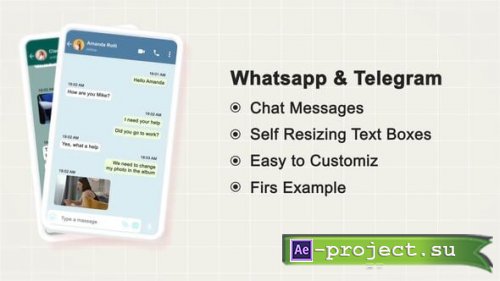 Videohive - Chat Messages | Whatsapp & Telegram - 59199166 - Project for After Effects