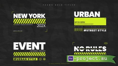 Videohive - Promo Bold Titles - 59235821 - Project for After Effects
