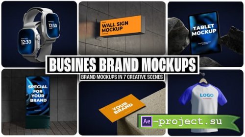 Videohive - Minimal Business Mockups  Logo, Card & Brand Identity Templates - 59243889 - Project for After Effects