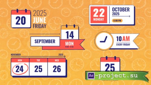Videohive - Calendar Date Time Reminder Lower Thirds - 58727088 - Project for After Effects