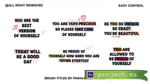 Videohive - Brush Titles | AE - 59279570 - Project for After Effects