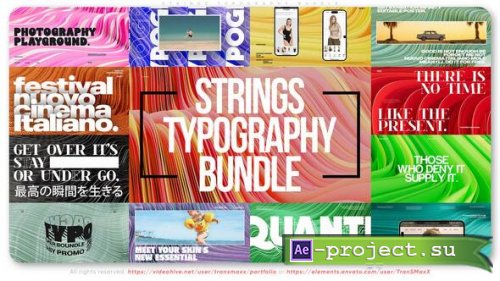 Videohive - Strings Typography Bundle - 59290172 - Project for After Effects