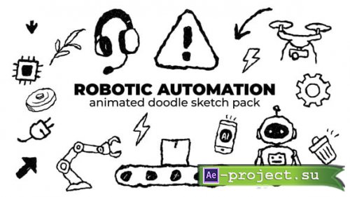 Videohive - Robotic Automation - Animated Doodle Sketch Pack - 59269894 - Project for After Effects