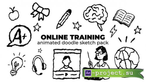 Videohive - Online Training - Animated Doodle Sketch Pack - 59269779 - Project for After Effects