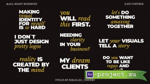 Videohive - Modern Titles | AE - 59287703 - Project for After Effects