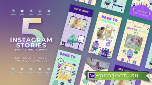 Videohive - Back To School Vertical Stories - 59289349 - Project for After Effects