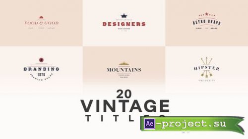 Videohive - Vintage Badge Title Pack - 59312819 - Project for After Effects