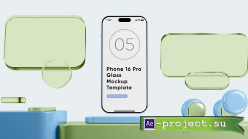 Videohive - Glass Phone 16 Pro App Preview Screen Template - 59250060 - Project for After Effects