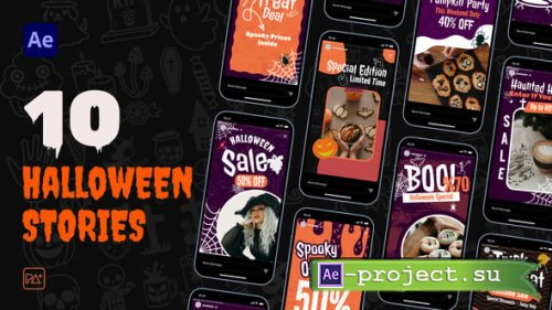 Videohive - Halloween Sale Social Media Stories For AE - 59318831 - Project for After Effects