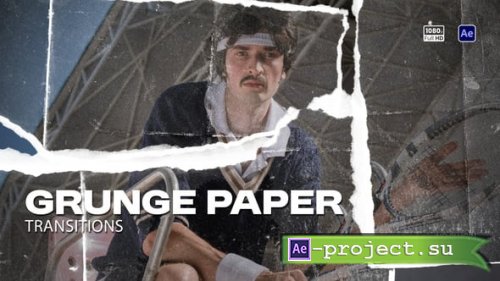 Videohive - Grunge Paper Transitions - 59325375 - Project for After Effects