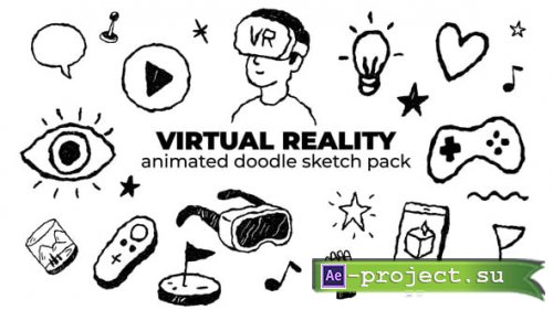 Videohive - Virtual Reality - Animated Doodle Sketch Pack - 59289772 - Project for After Effects