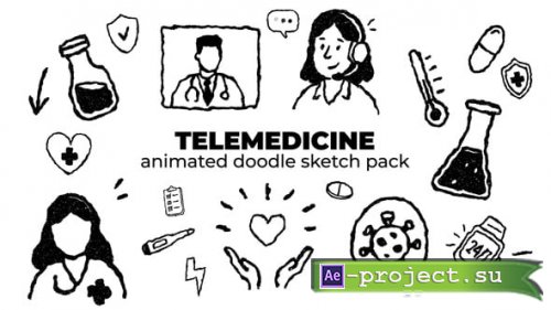 Videohive - Telemedicine - Animated Doodle Sketch Pack - 59289754 - Project for After Effects