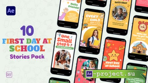 Videohive - First Day At School Stories For After Effects - 59342167 - Project for After Effects