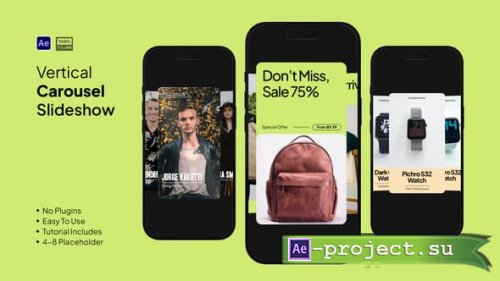 Videohive - Vertical Carousel Slideshow - 59371066 - Project for After Effects