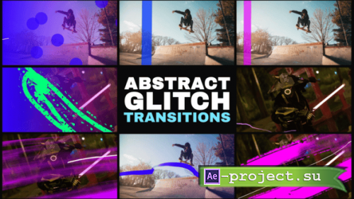 Videohive - Abstract Grunge Glitch Seamless Transitions | After Effects - 59358737 - Project for After Effects