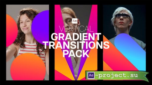 Videohive - Vertical Gradient Transitions Pack - 59361428 - Project for After Effects