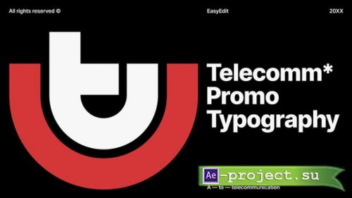 Videohive - Telecomm Promo Typography - 59323062 - Project for After Effects