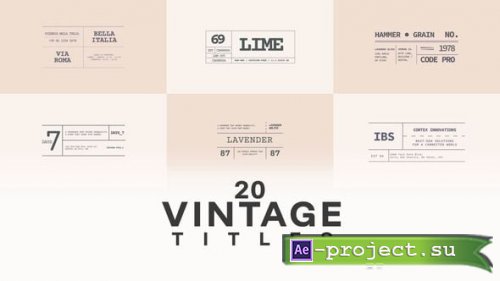 Videohive - Typo Tag Title Kit - 59394850 - Project for After Effects