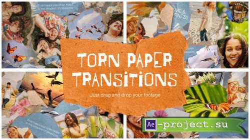 Videohive - Torn Paper Scrapbook Transitions - 59389762 - Project for After Effects