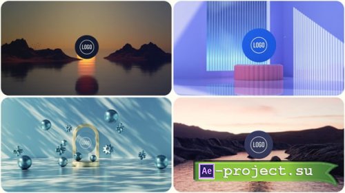 Videohive - Minimal 4-Style Screens  Clean 3D Logo Intro Pack - 59401691 - Project for After Effects