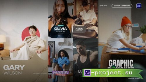 Videohive - Vertical Lower Thirds - 59411383 - Project for After Effects