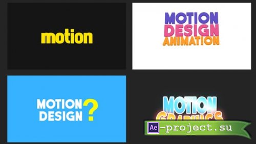 Videohive - 5 Creative Cartoon Text Animation Pack - 59372295 - Project for After Effects