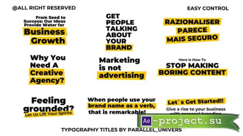 Videohive - Typography Titles | AE - 59400861 - Project for After Effects