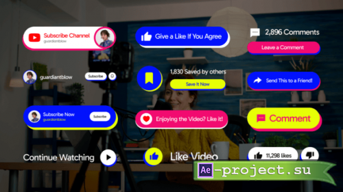 Videohive - Youtube Social Media Lower Third - 59412744 - Project for After Effects